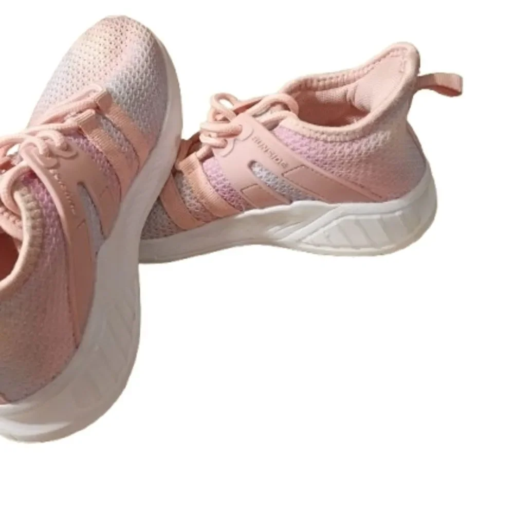 Kids Lightweight Pink Gradient Knit Sneakers